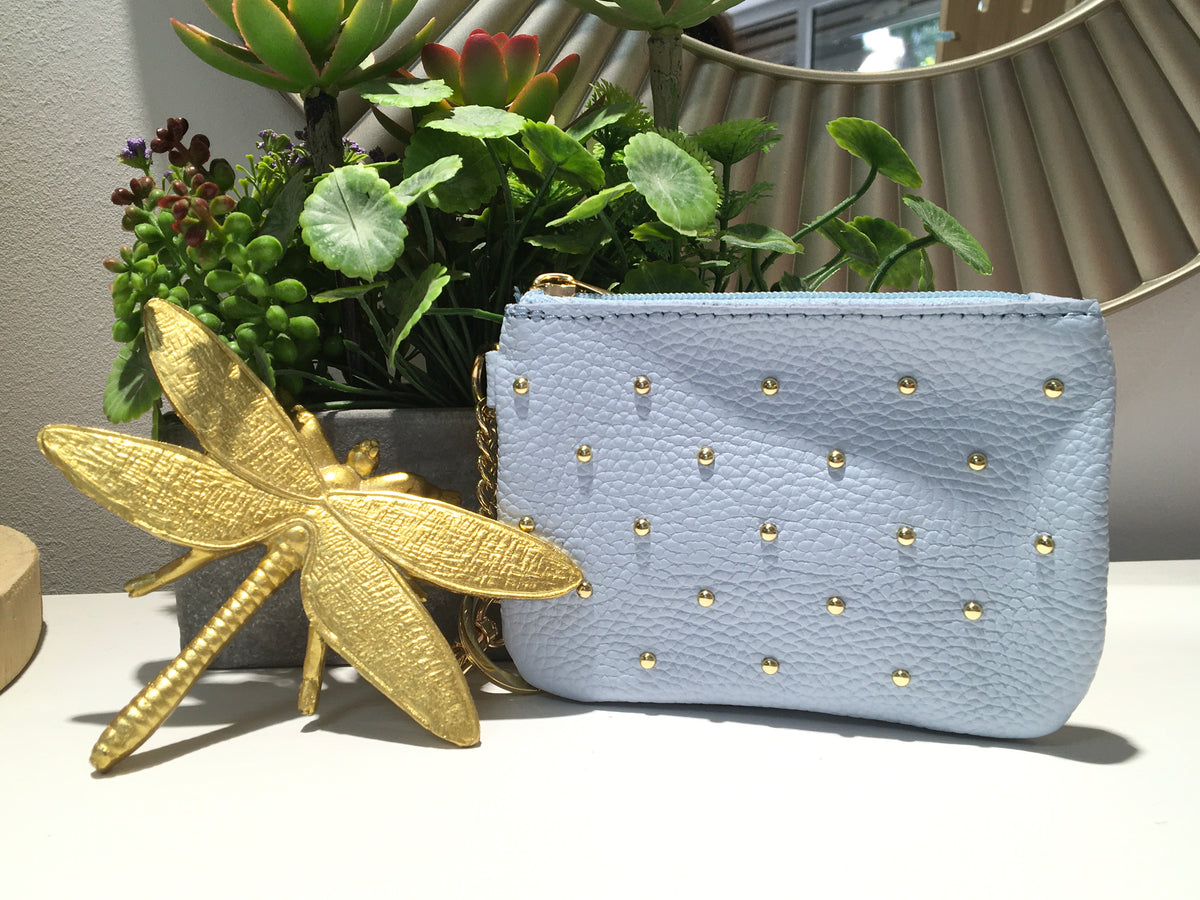 Cartera tachuelas pastel