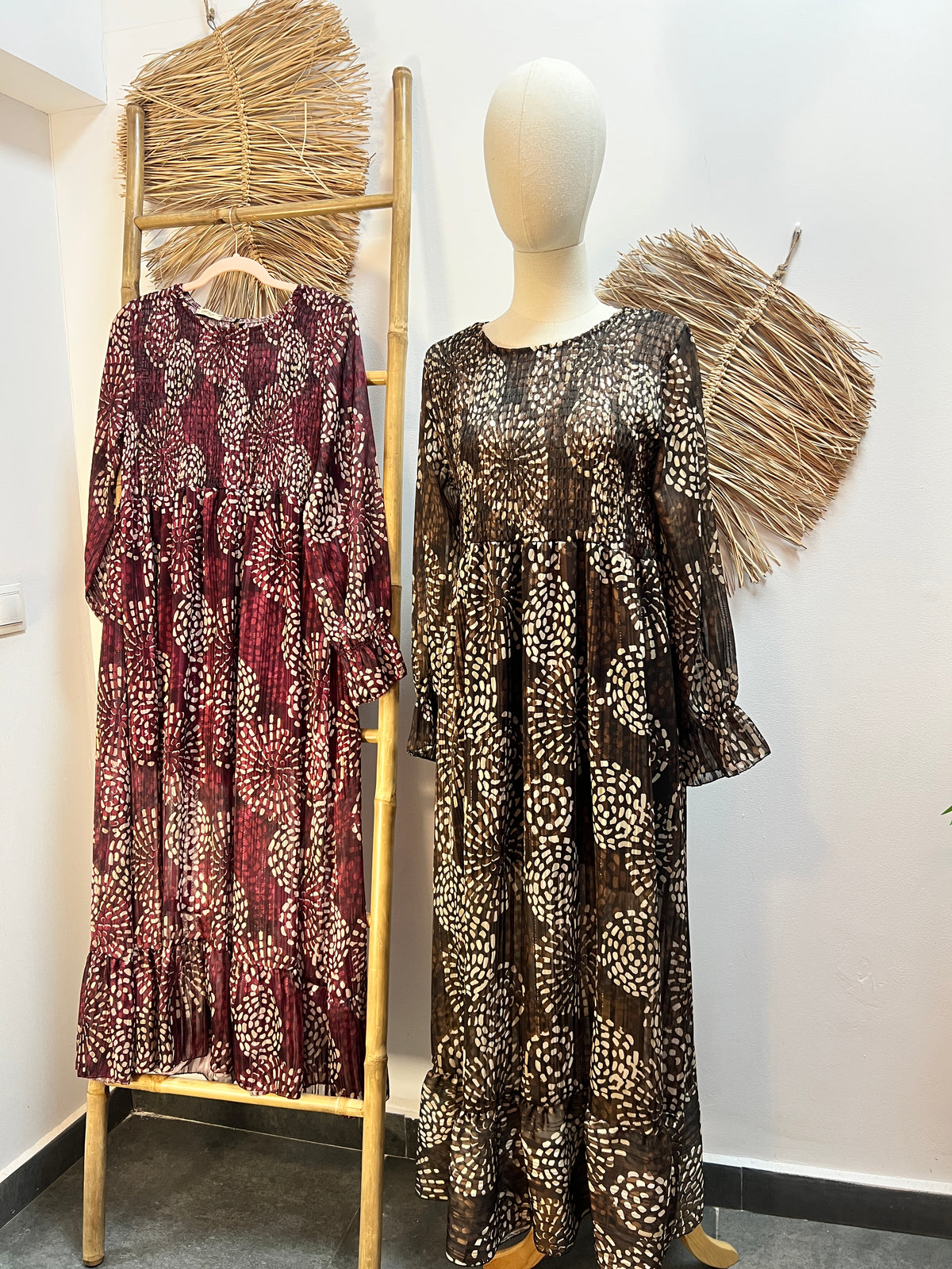Vestido estampado brillos
