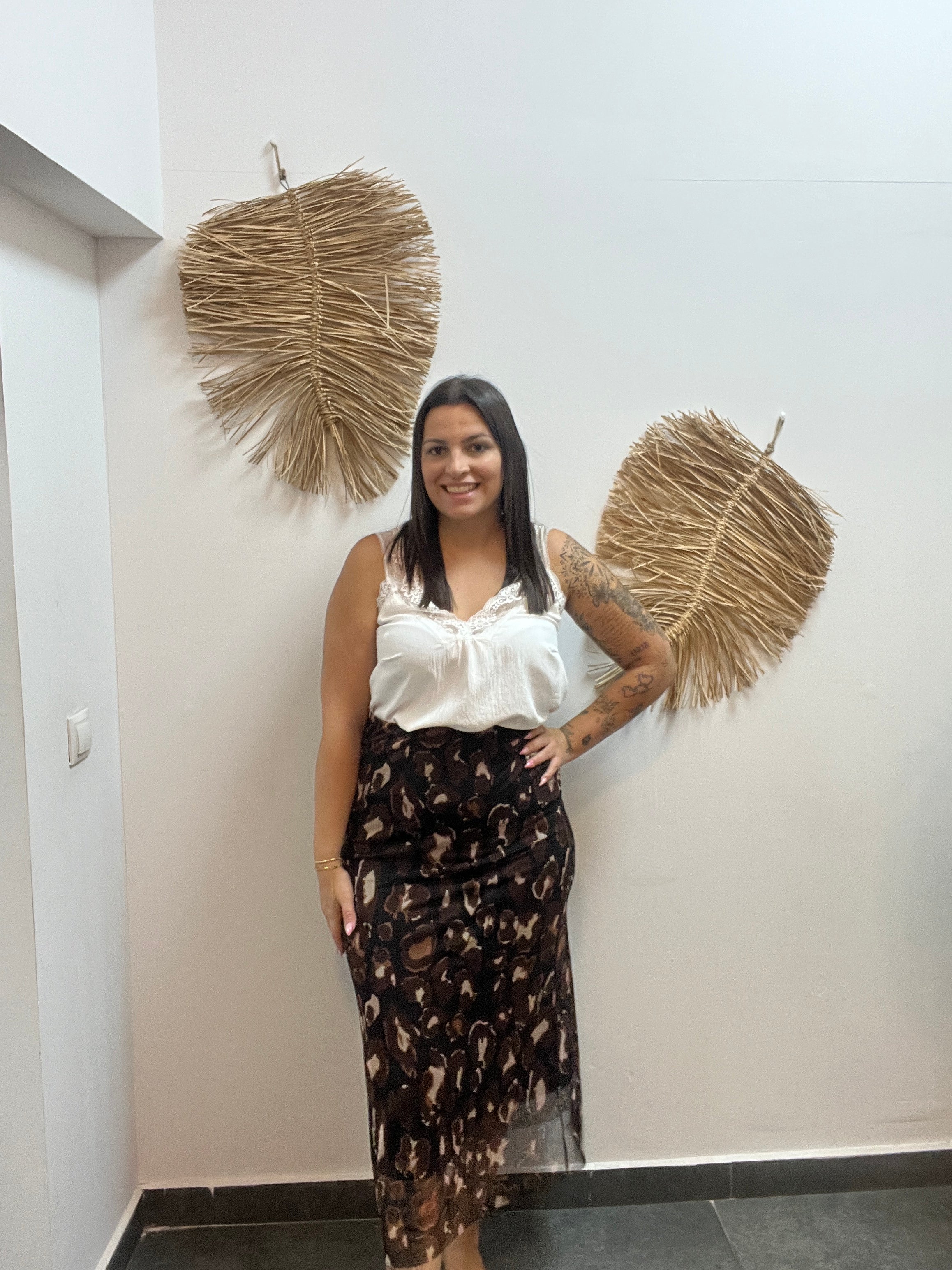 Falda parda colección otoño