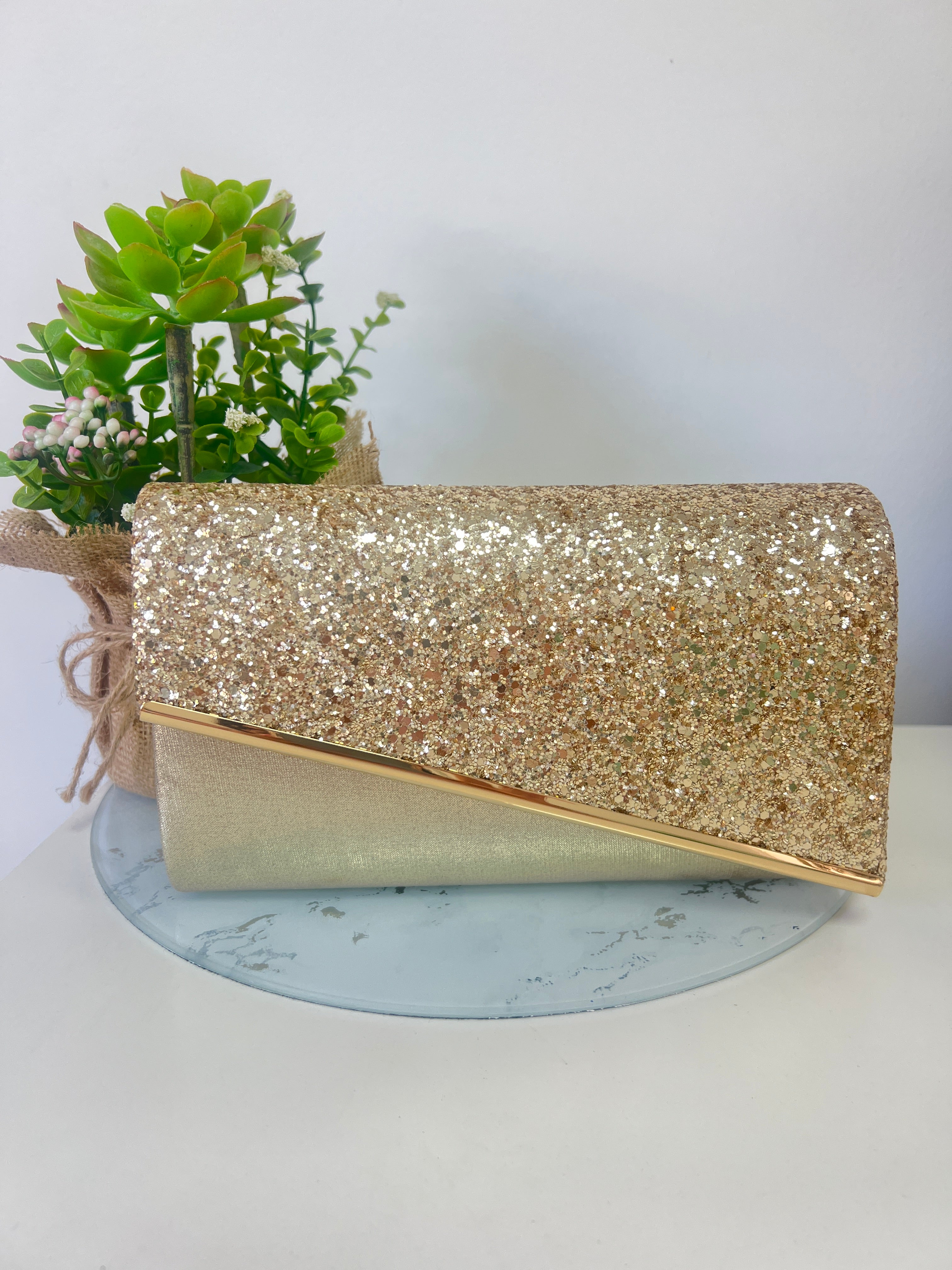 Bolso fiesta purpurina