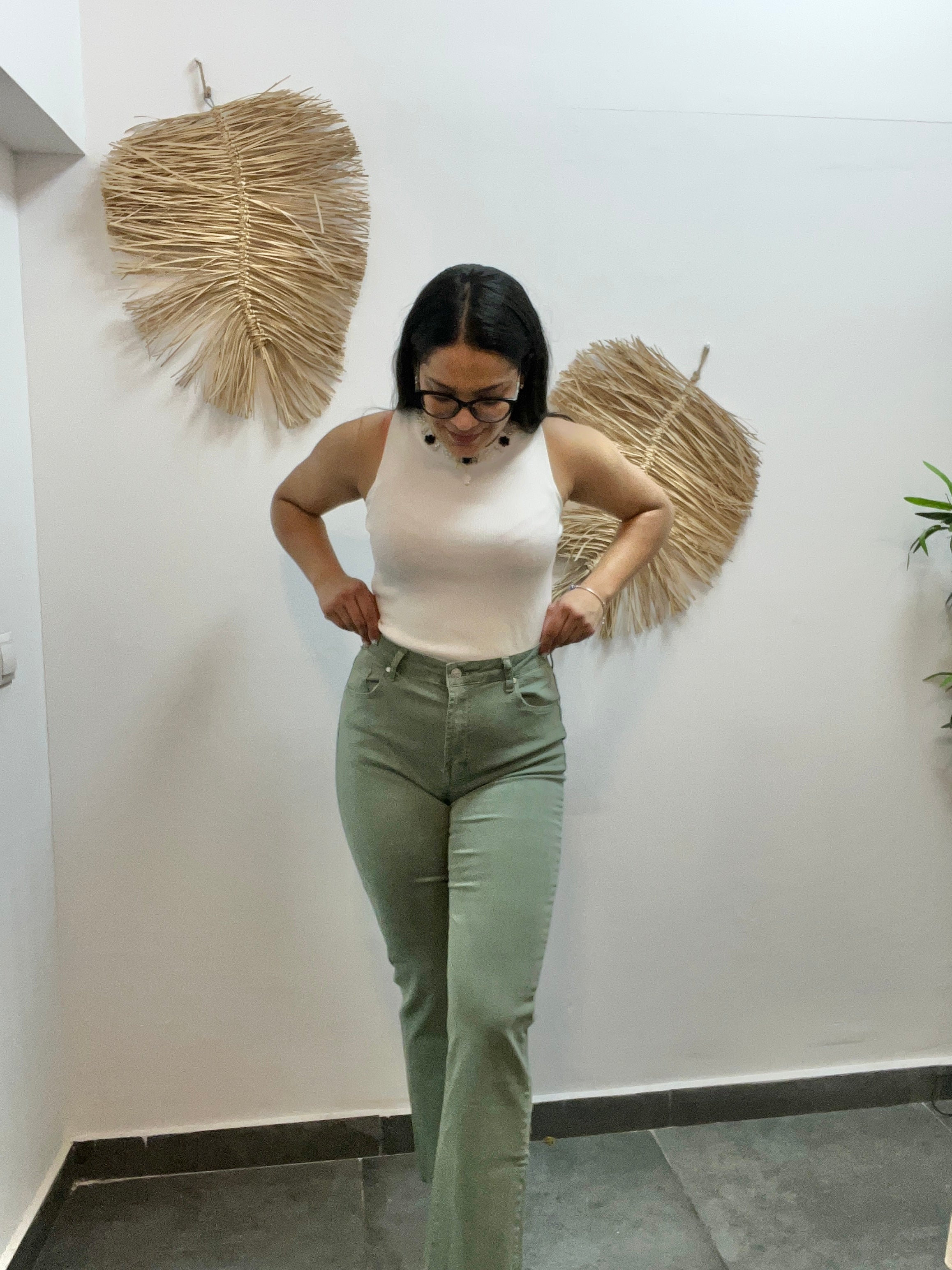 Jeans Recto Verde