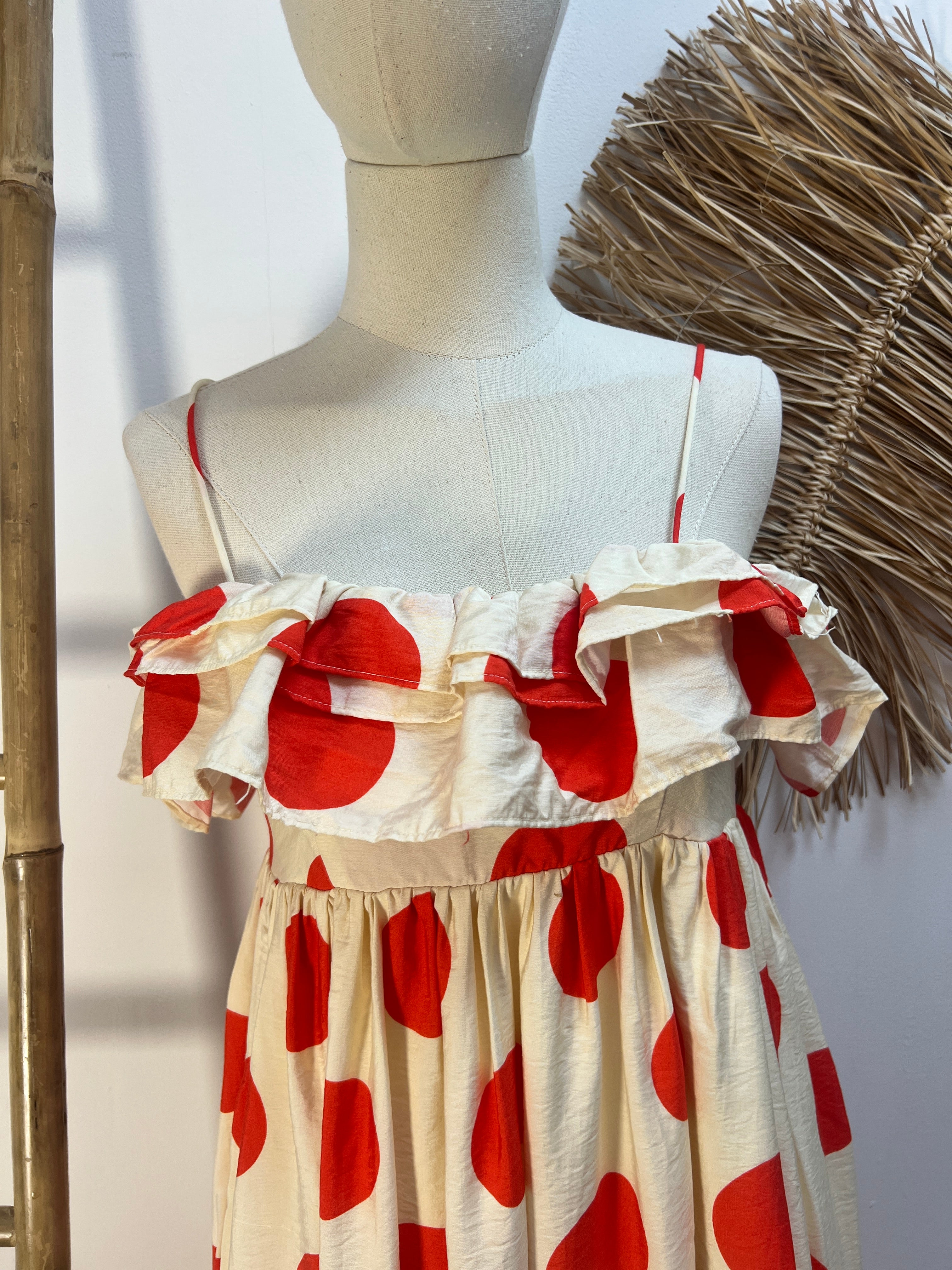 Vestido lunares rojo