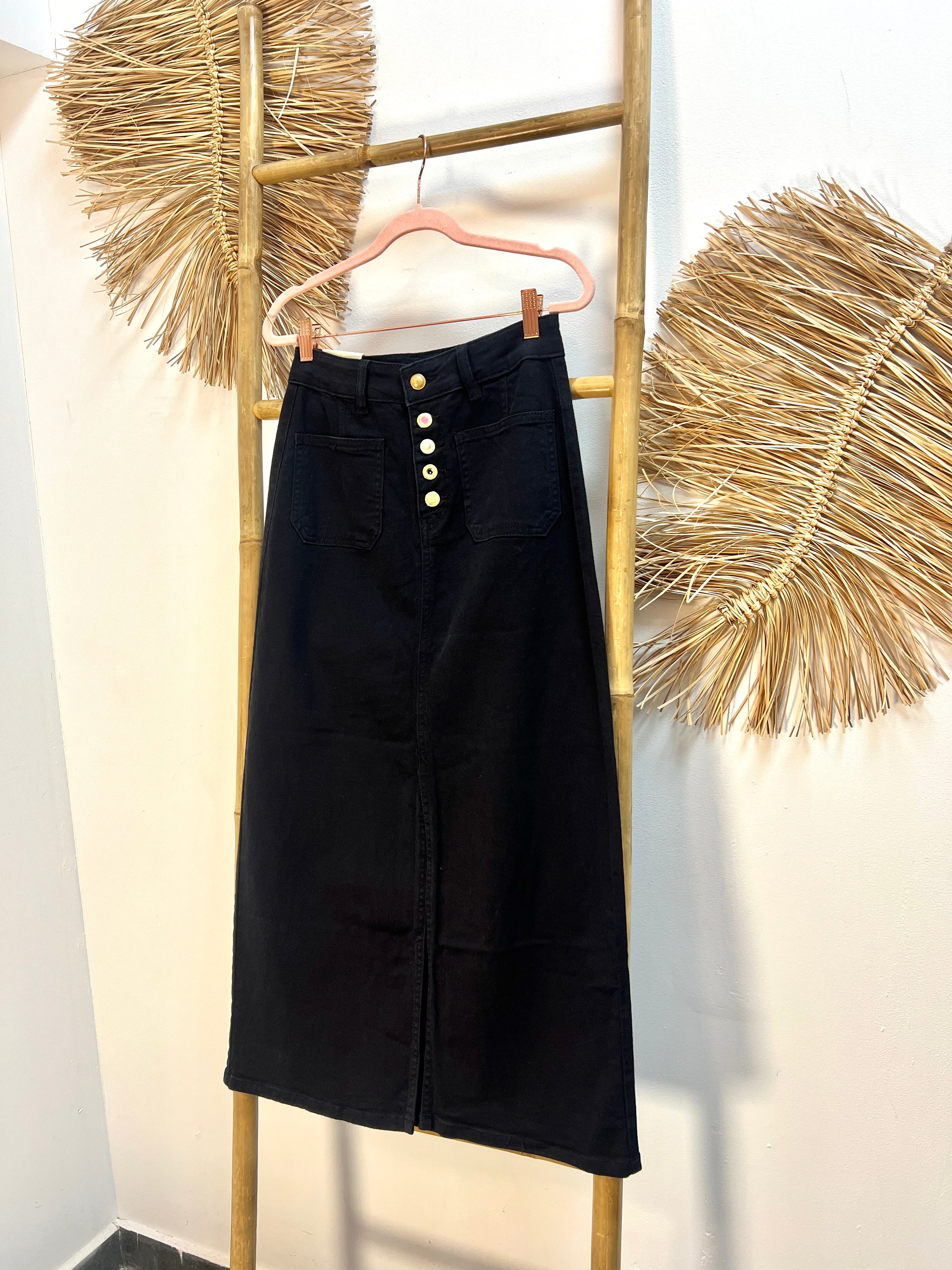 Falda wideleg botones