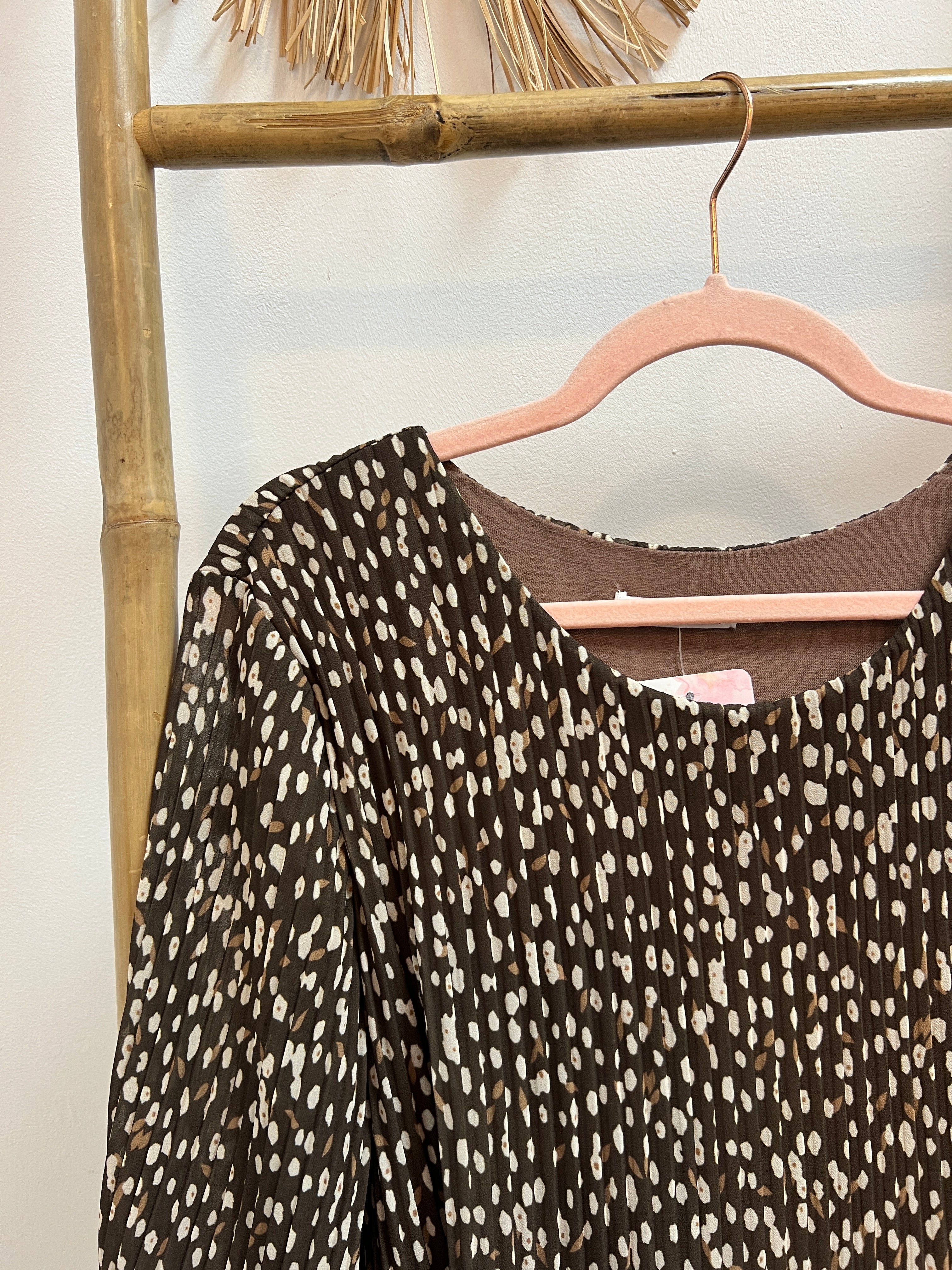 Blusa plisada flowers