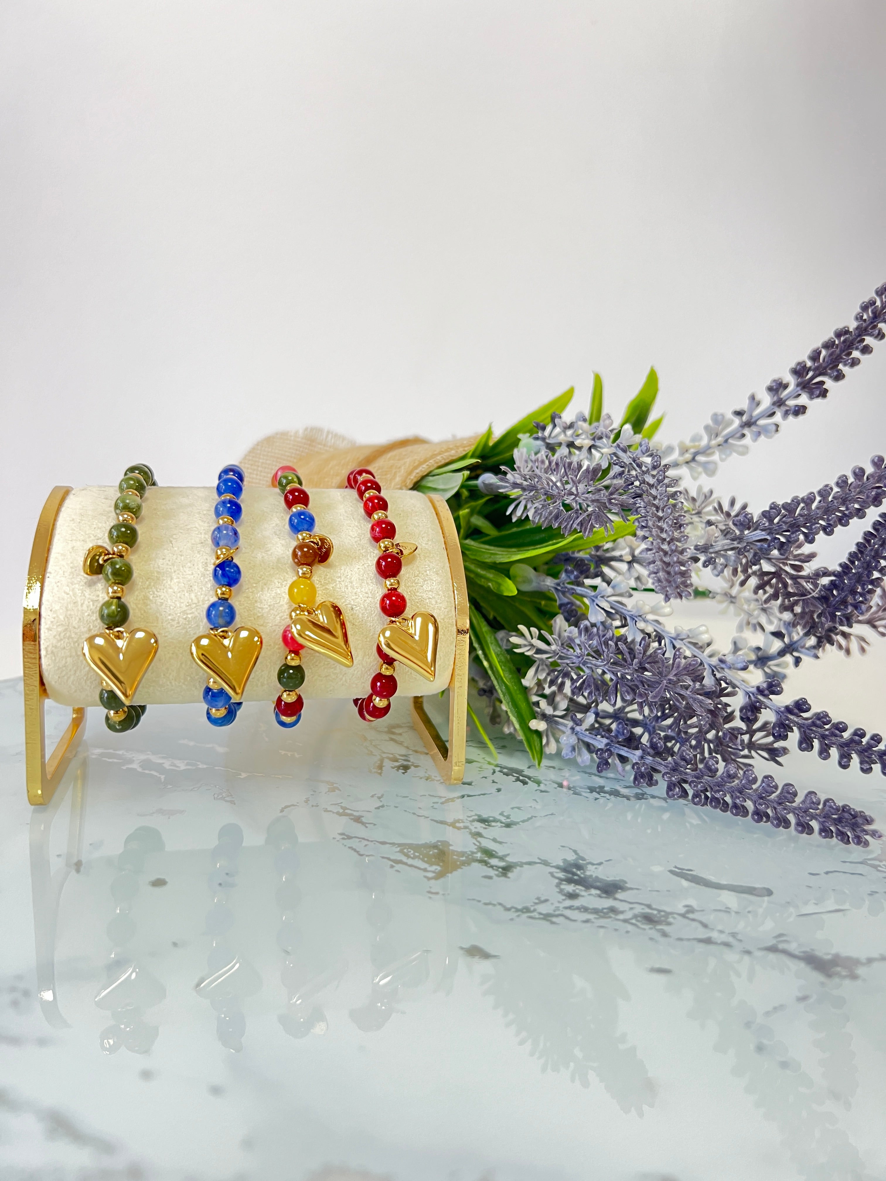 Pulsera corazón colorido