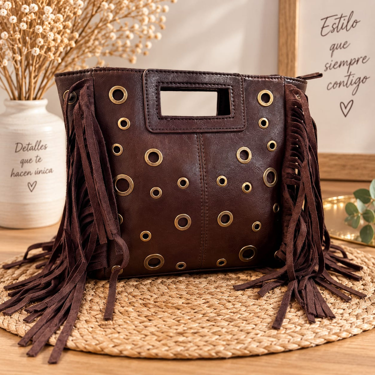 BOLSO FLECOS CON CIRCULOS