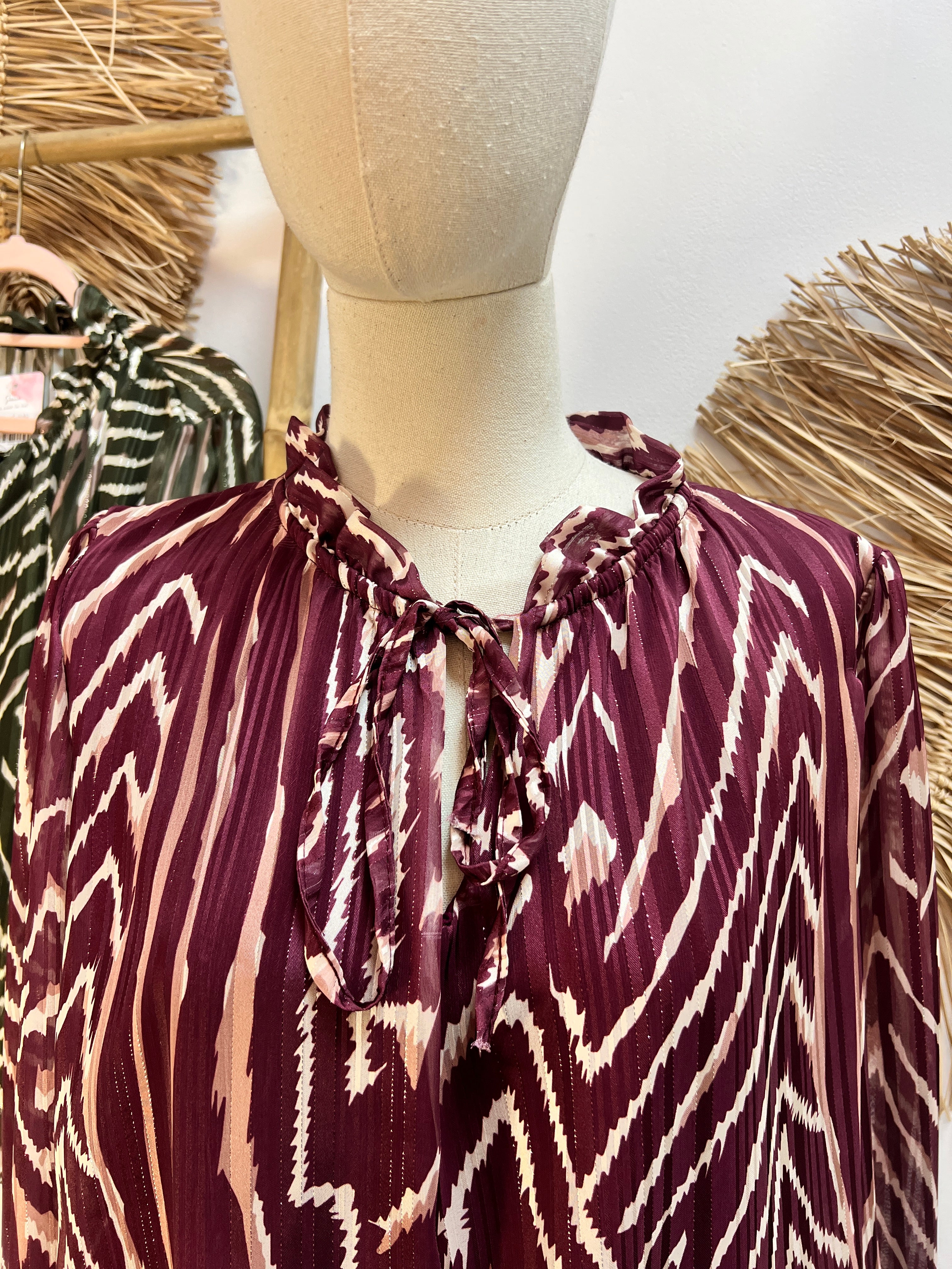 Blusa cuello fruncido