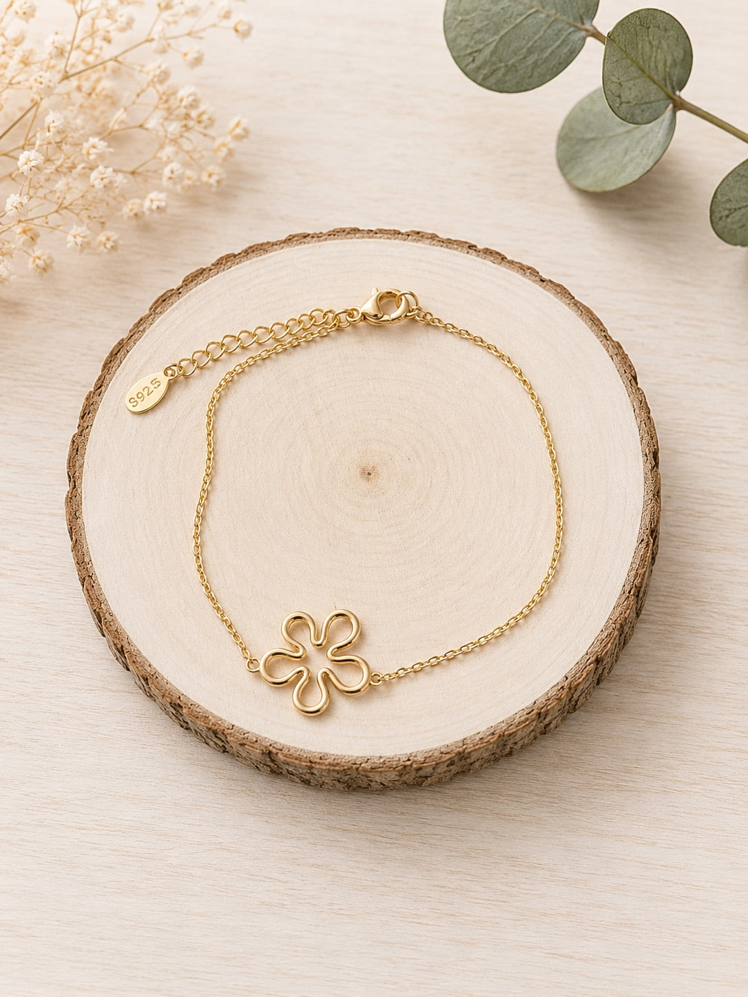 Pulsera silueta flor