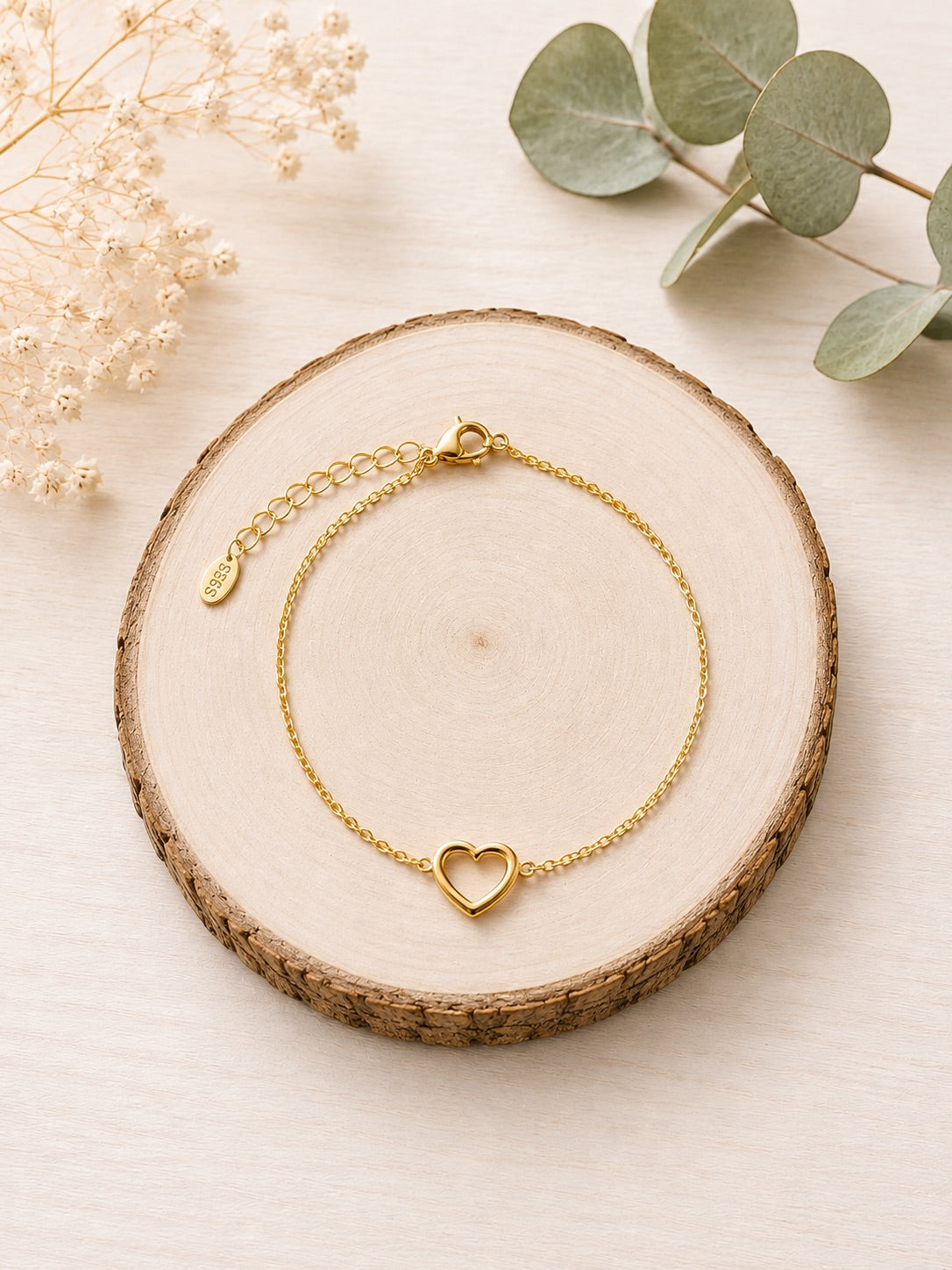Pulsera silueta corazón