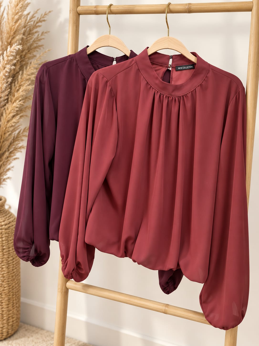 blusa fluida con pliegue