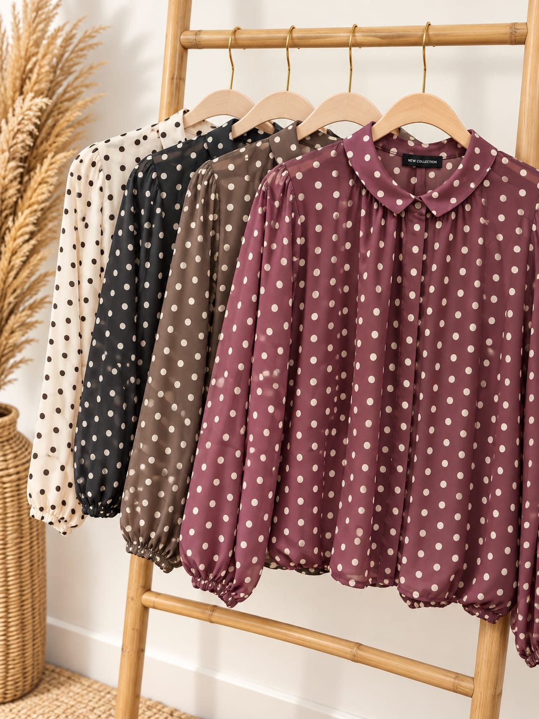 blusa fluida lunares