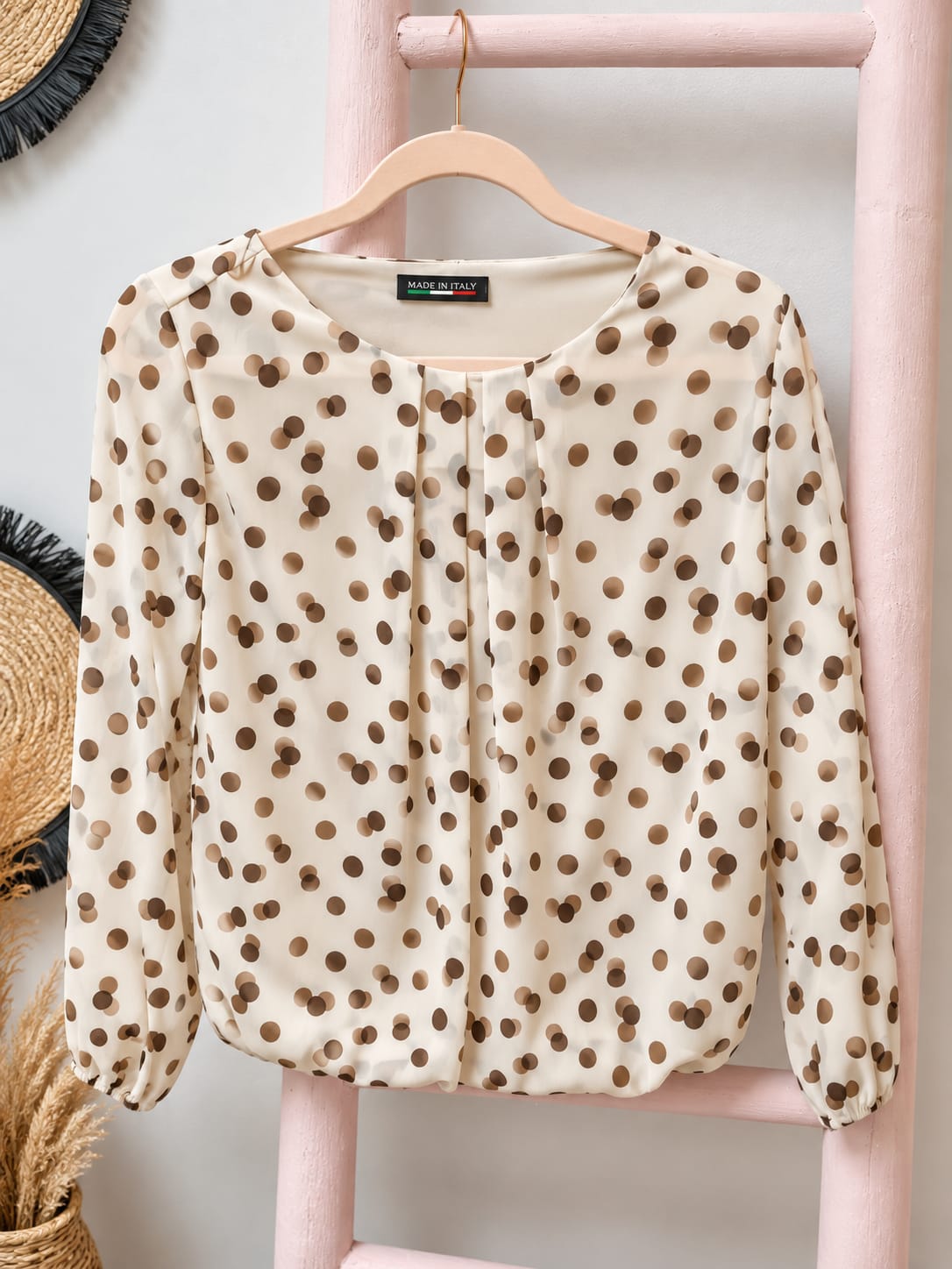 blusa fluida lunares doble