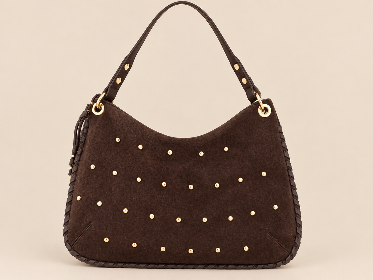 Bolso Chocolate Tachuelas
